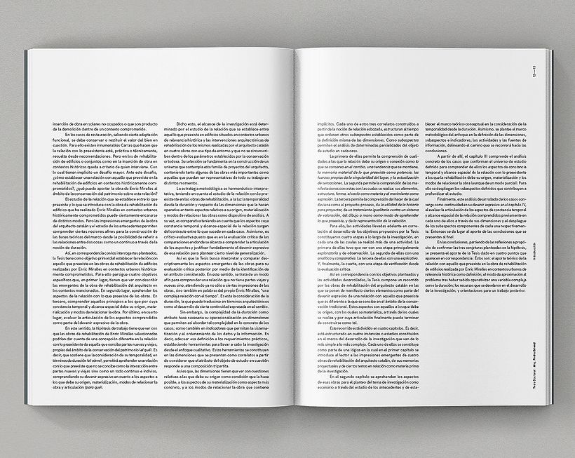 On Enric Miralles' work. PHD Thesis 9