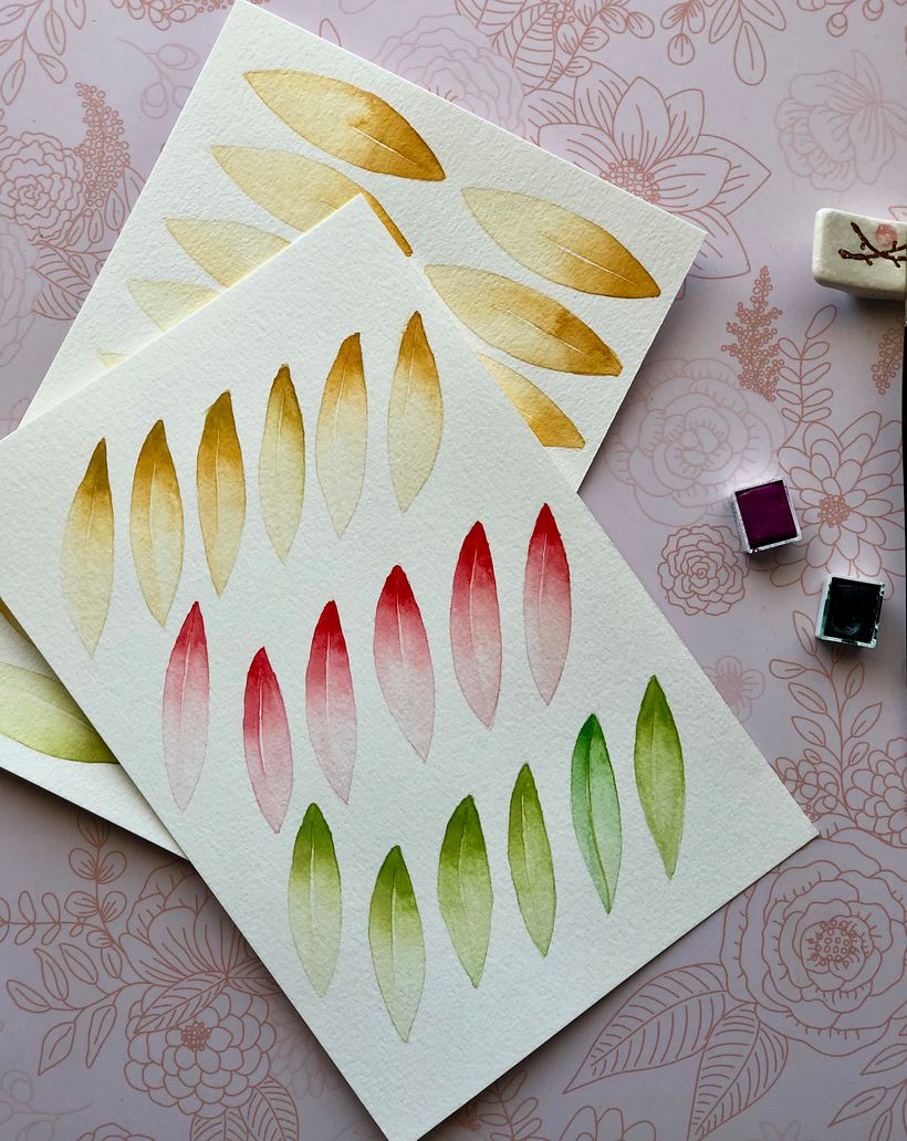 Mi Proyecto del curso: Técnicas de acuarela en negativo para ilustración botánica 5