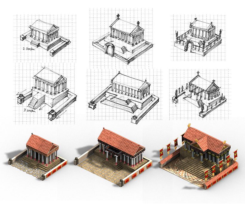 Oficina del legatus. 3 niveles.