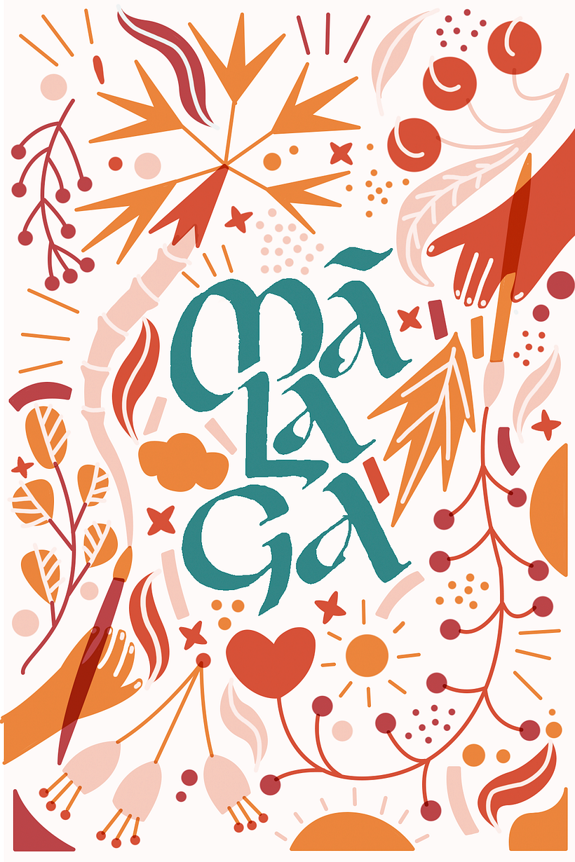 Diseño de la postal. Adobe Photoshop (utilizando la herramienta Pluma).