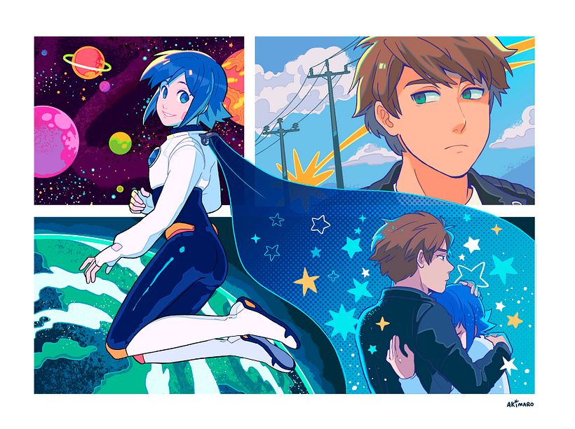 Ik bepaal de kleur voor elk van mijn blokken en zoek naar referenties voor de scènes. Ten slotte voeg ik details toe.