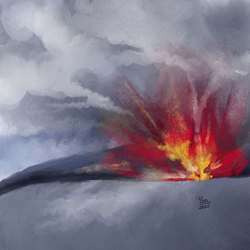 Dia 21.Volcán#DMSTK31dias31dibujos