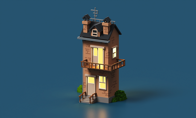 Esta es una pequeña casita antigua, inspirada en una artesanía de madera que encontré en pinterest. 