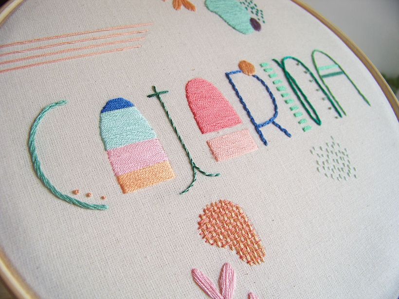 Bordado com letras 8