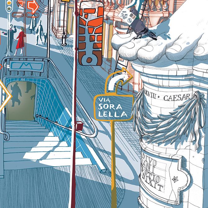 Venerdì di Repubblica Cover - Traditionelle Illustration