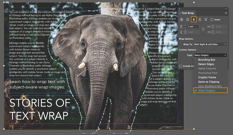 Text Wrap tool