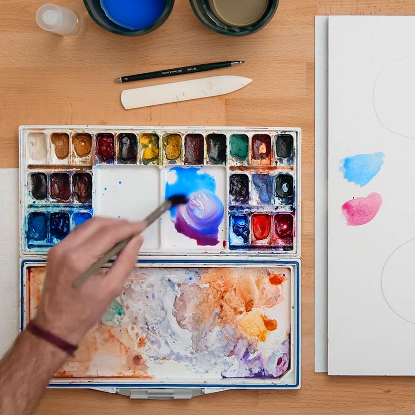 Cómo mezclar colores en acuarela: 3 formas posibles 3