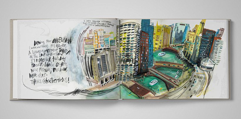 We met in Chicago. Sketchbook del Symposium de Urban Sketchers - Ilustración tradicional