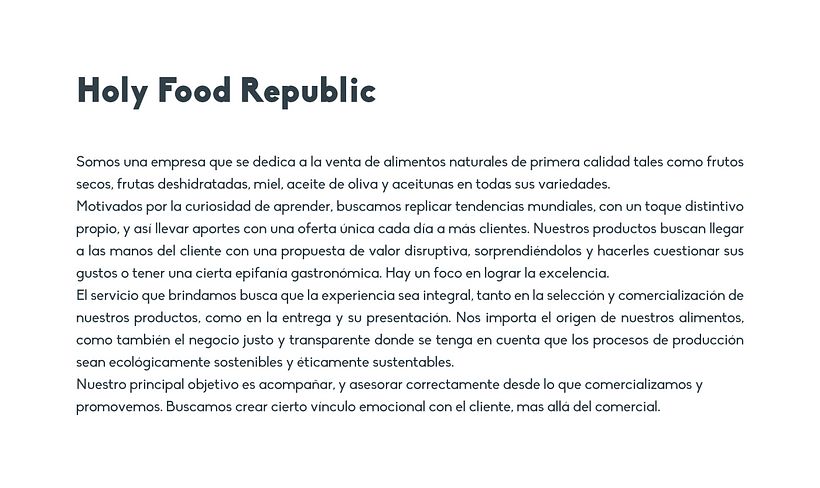 Proyecto del curso - Holy Food Republic 2