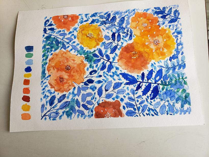 Meu projeto do curso: Criação de paletas de cores com aquarela 0