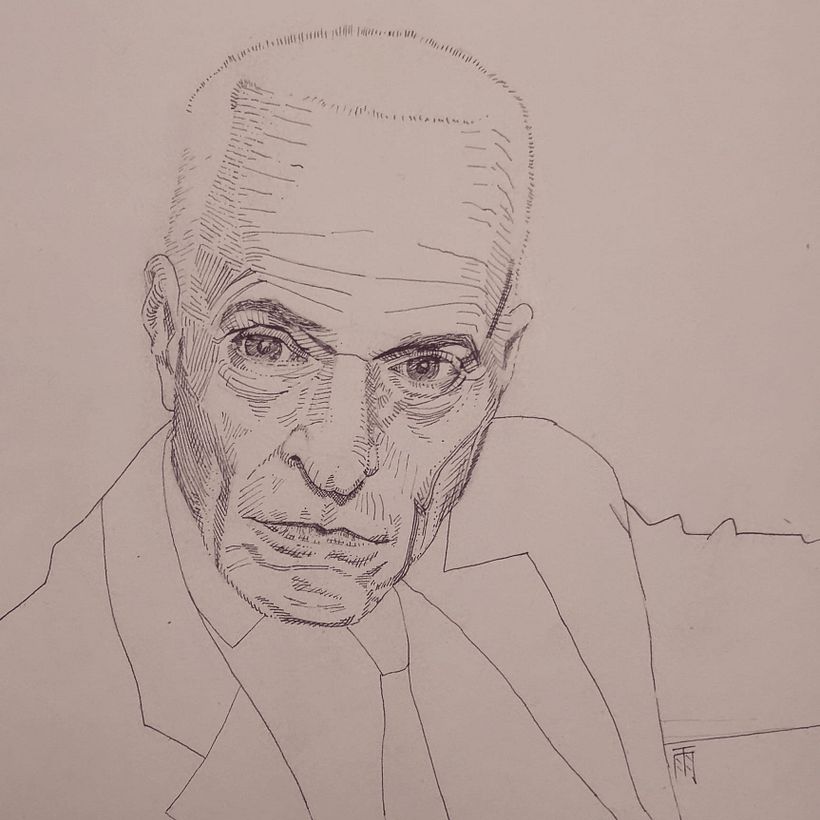 My project in Introduction to Portraits with India Ink and Nibs course -1