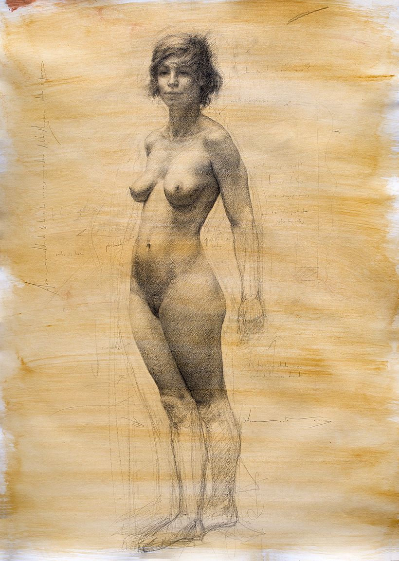 Graphite on prepared paper, 70 x 50cm