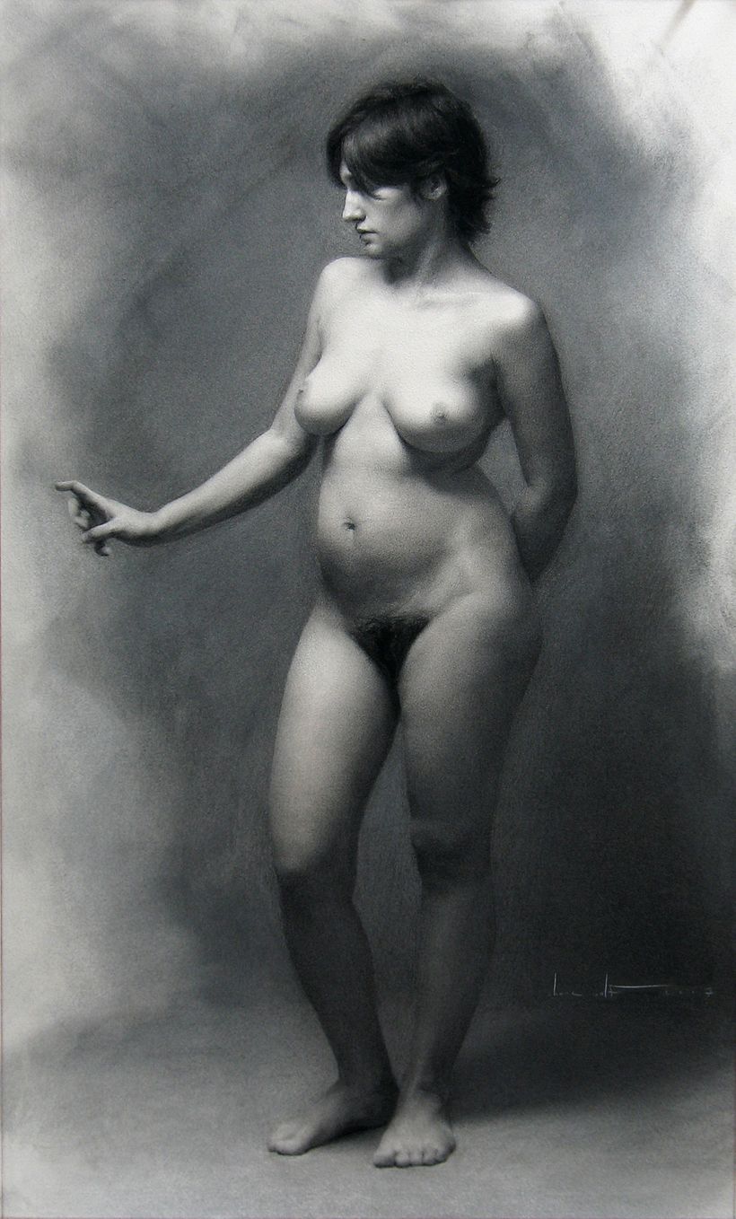 Charcoal on paper, 68 x 41 cm