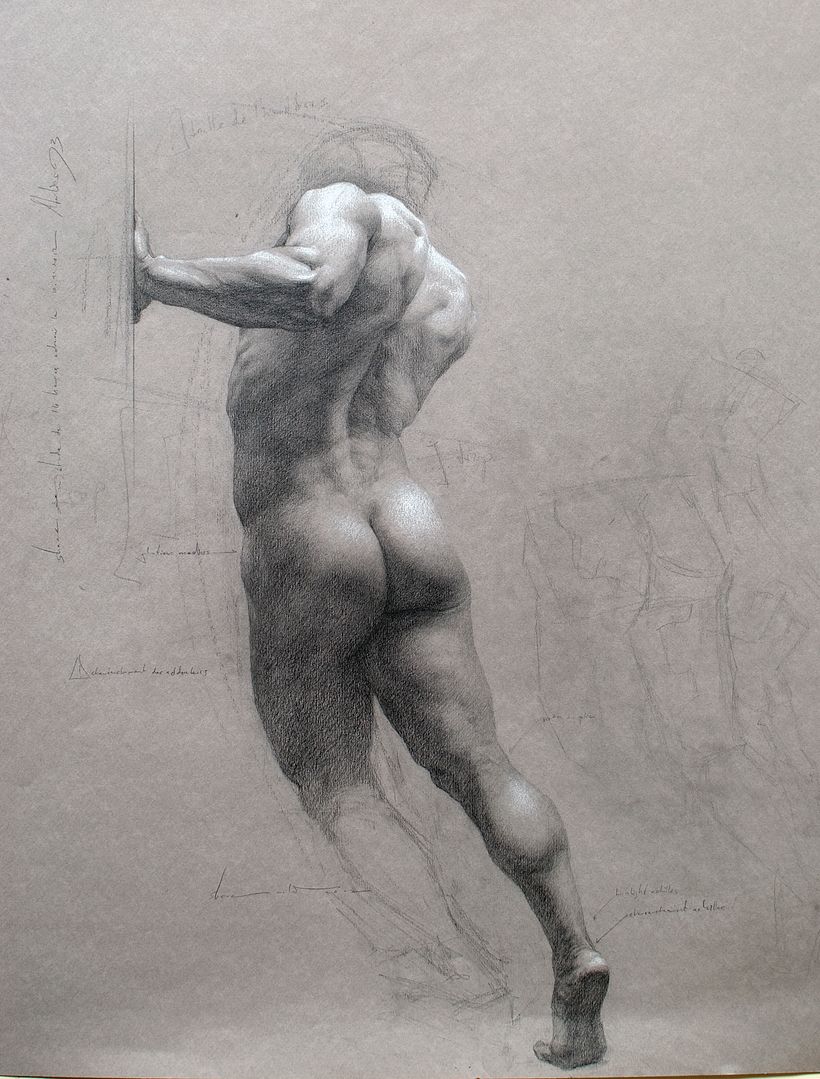 Graphite and chalk on paper, 65 x 50cm