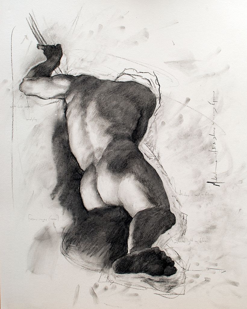 Charcoal on paper, 65 x 50cm