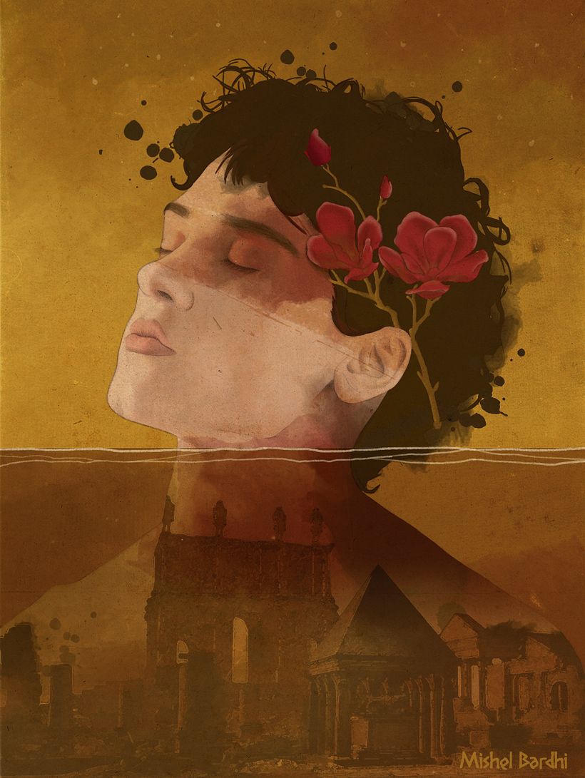 My project "Antinous" in Illustration Techniques with Digital Watercolor course -1