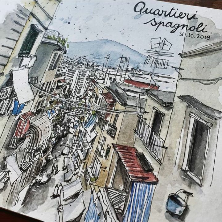 My base to work on Napoli - Sketches 2019
