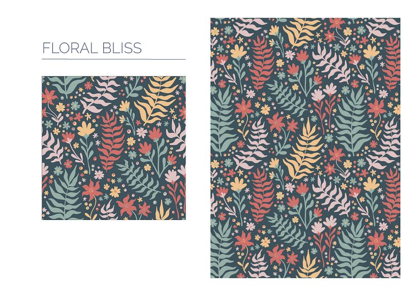 Diseño y composición de patterns textiles: sección de portfolio 1