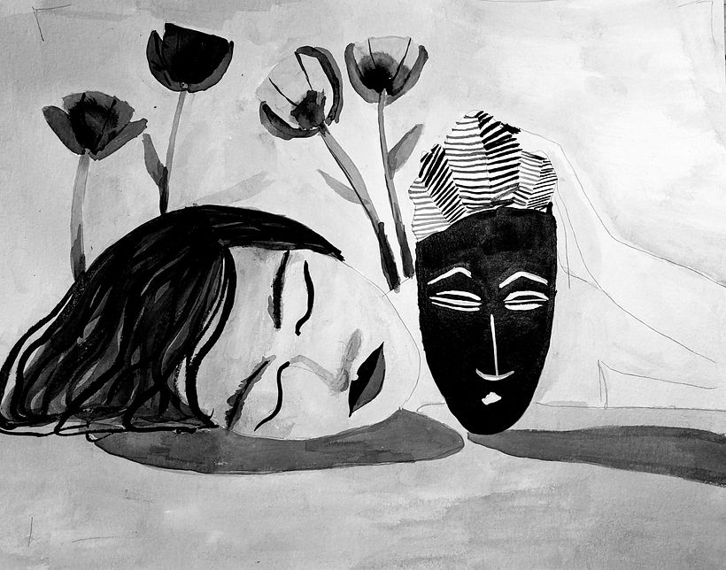 My project in Introduction to Illustration with India Ink course.  So much fun! -1