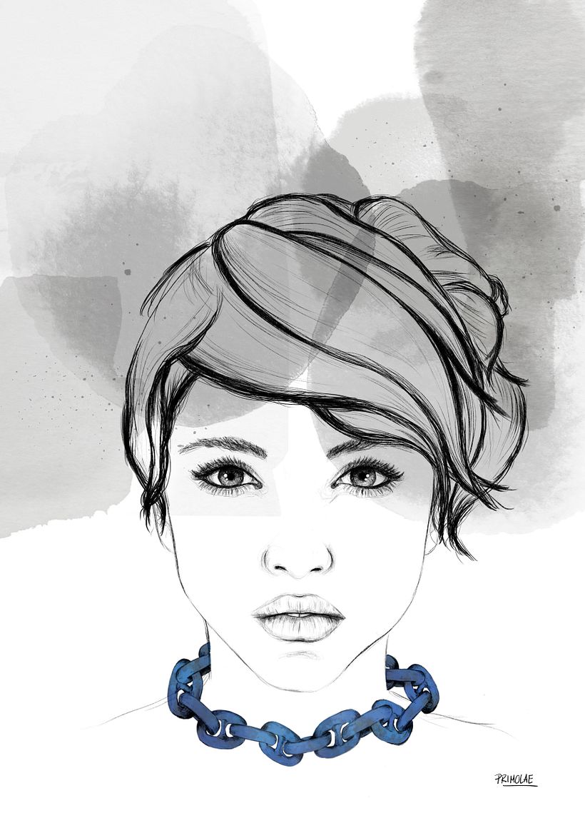 Paso lápiz grafito y algunas manchas de color