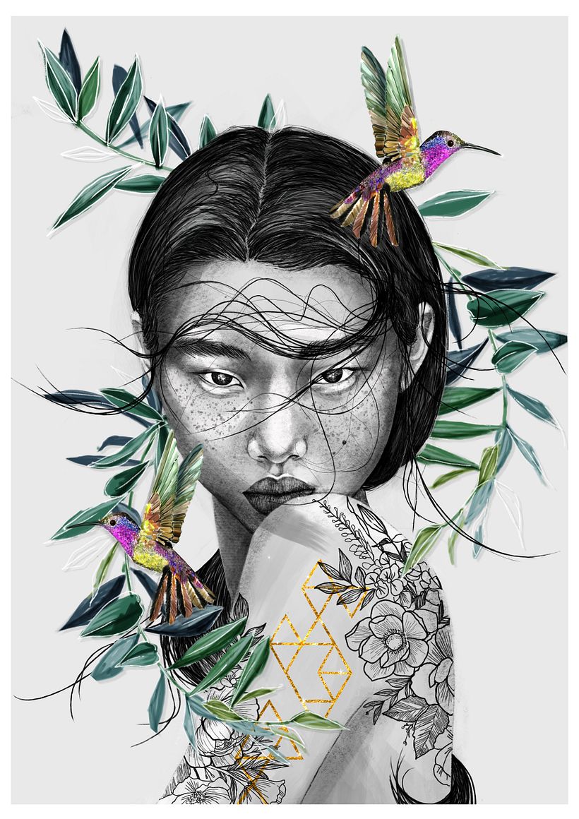 Self-directed digital Illustration made using Procreate and Photoshop