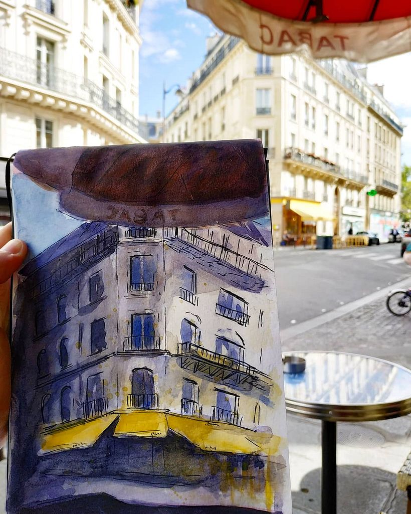 My project in Architectural Sketching with Watercolor and Ink course 0