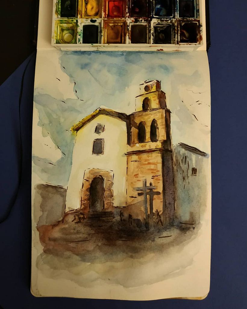 My project in Architectural Sketching with Watercolor and Ink course 1