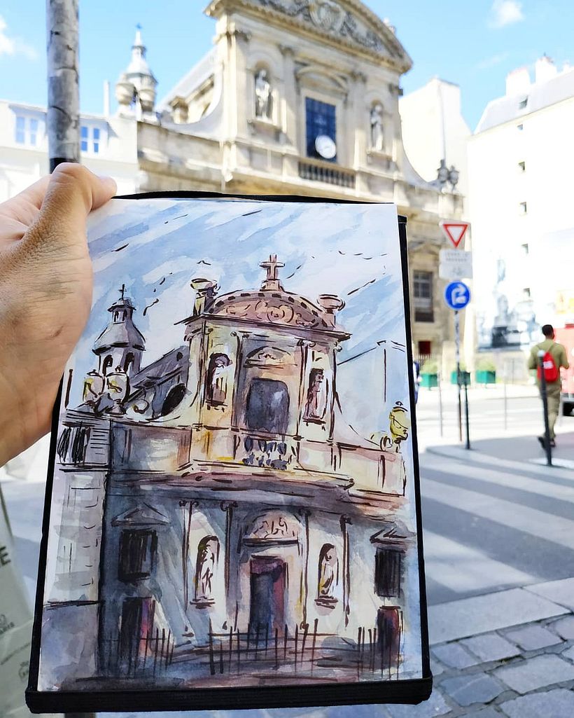 My project in Architectural Sketching with Watercolor and Ink course 2