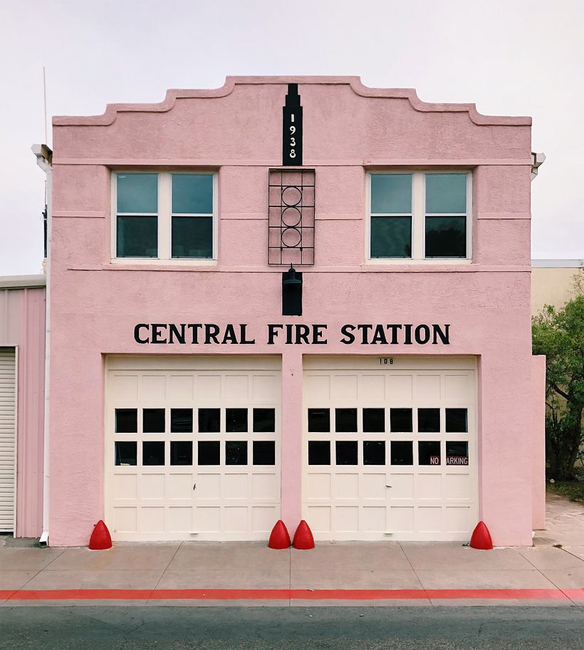 CENTRAL FIRE STATION Marfa, Texas | c. 1938 Photo by Emily Prestridge