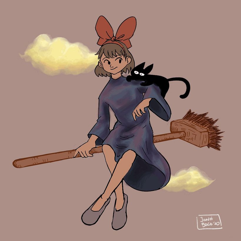 Kiki delivery service, este loop lo hice para la semana de la animación y Hallowen una de las brujas buenas.