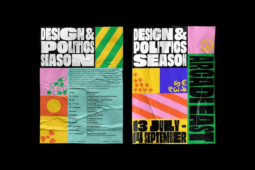 Signage also applied as fly posters
