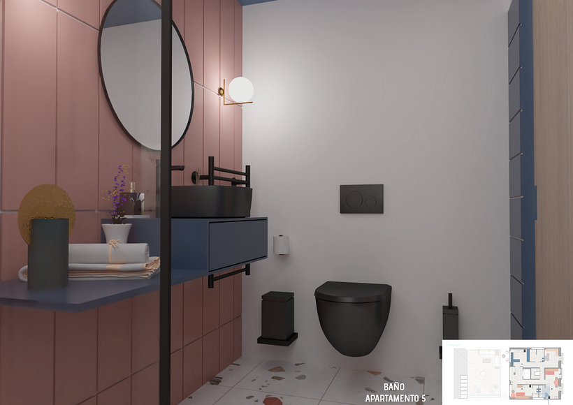 Planta Segunda_ Habitación 5_ Baño individual