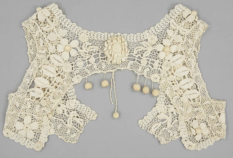Bolero de encaje irlandés de algodón hecho con crochet, inicios siglo XX. Textile Museum of Canada