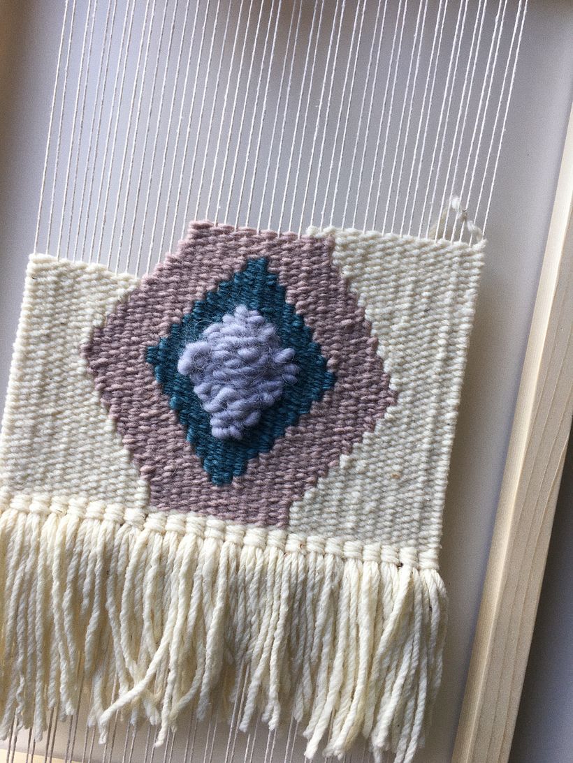 Proceso del tejido del tapiz para mi proyecto final