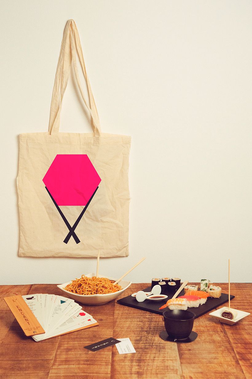 Bolsa de tela con icono geométrico - Design