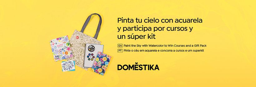 Concurso: pinta tu cielo con acuarela y participa por cursos y un súper kit 0