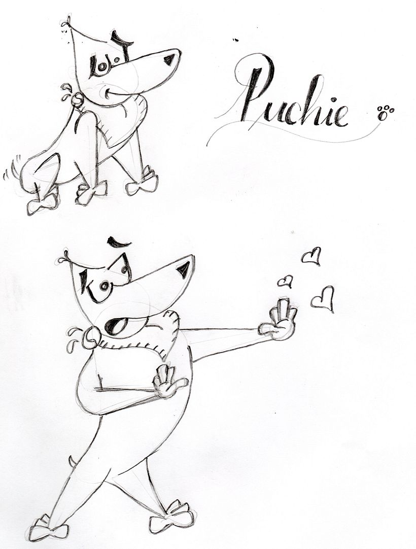 Puchie, un perrito un tanto tímido y que no le gusta mucho el cariño.