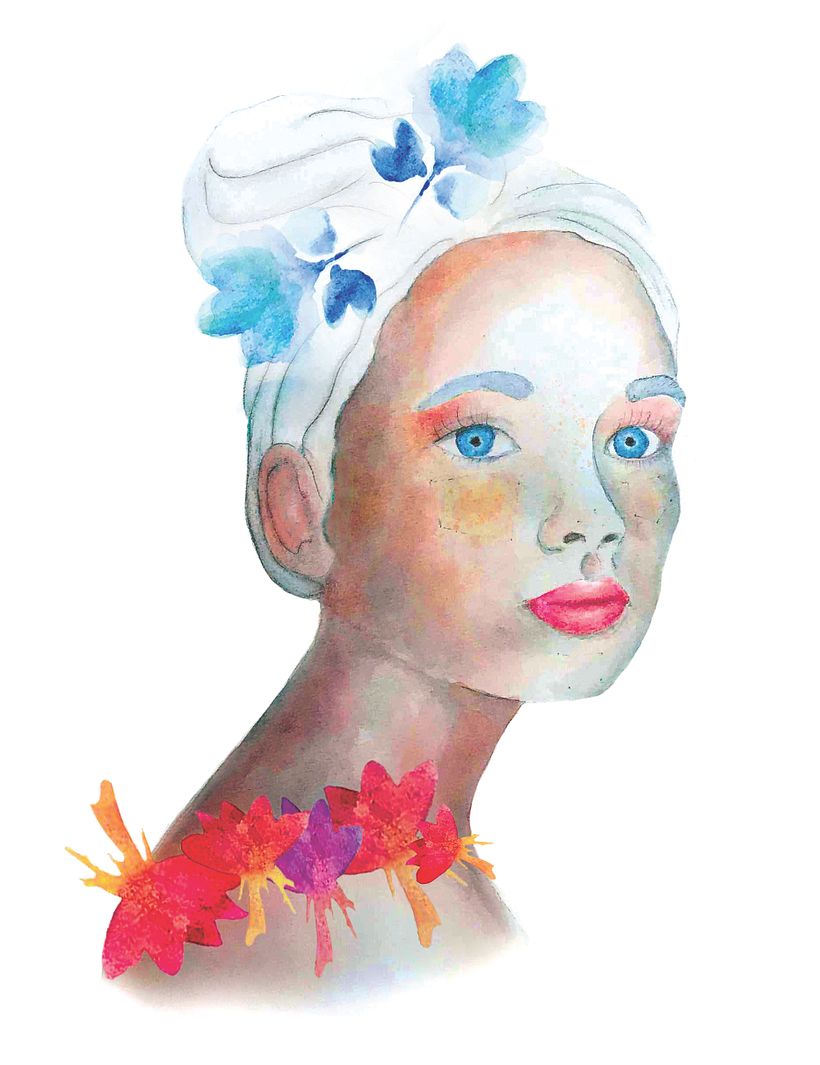 Illustrated Portrait in Watercolor 1