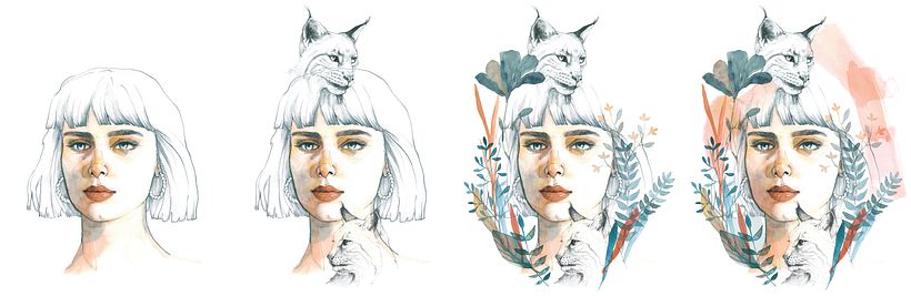Stages (Photoshop) - creating a balanced composition 