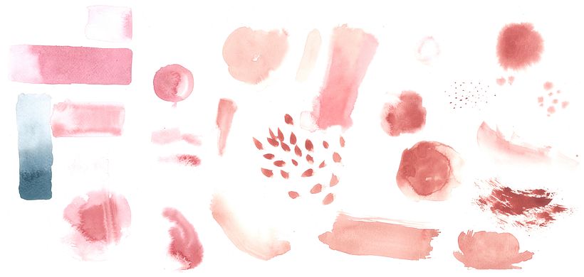 Abstract splashes and textures will enrich the portrait