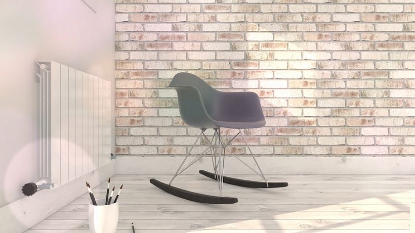 Silla modelada con SketchUp.