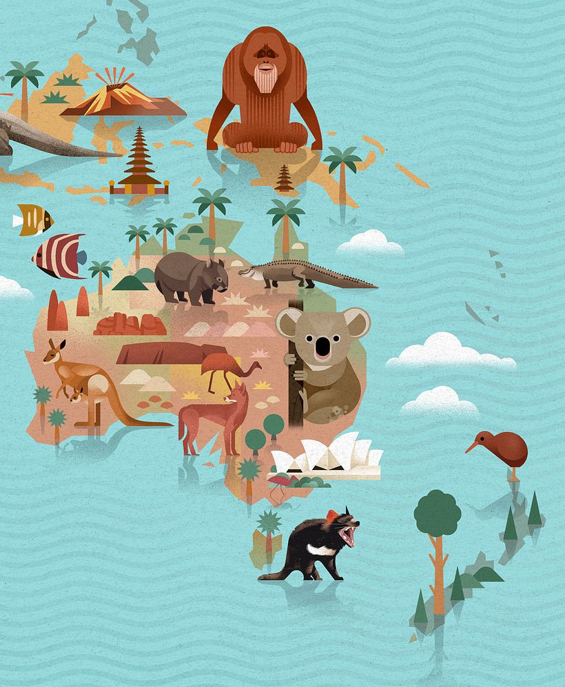 World Map of Animals 1