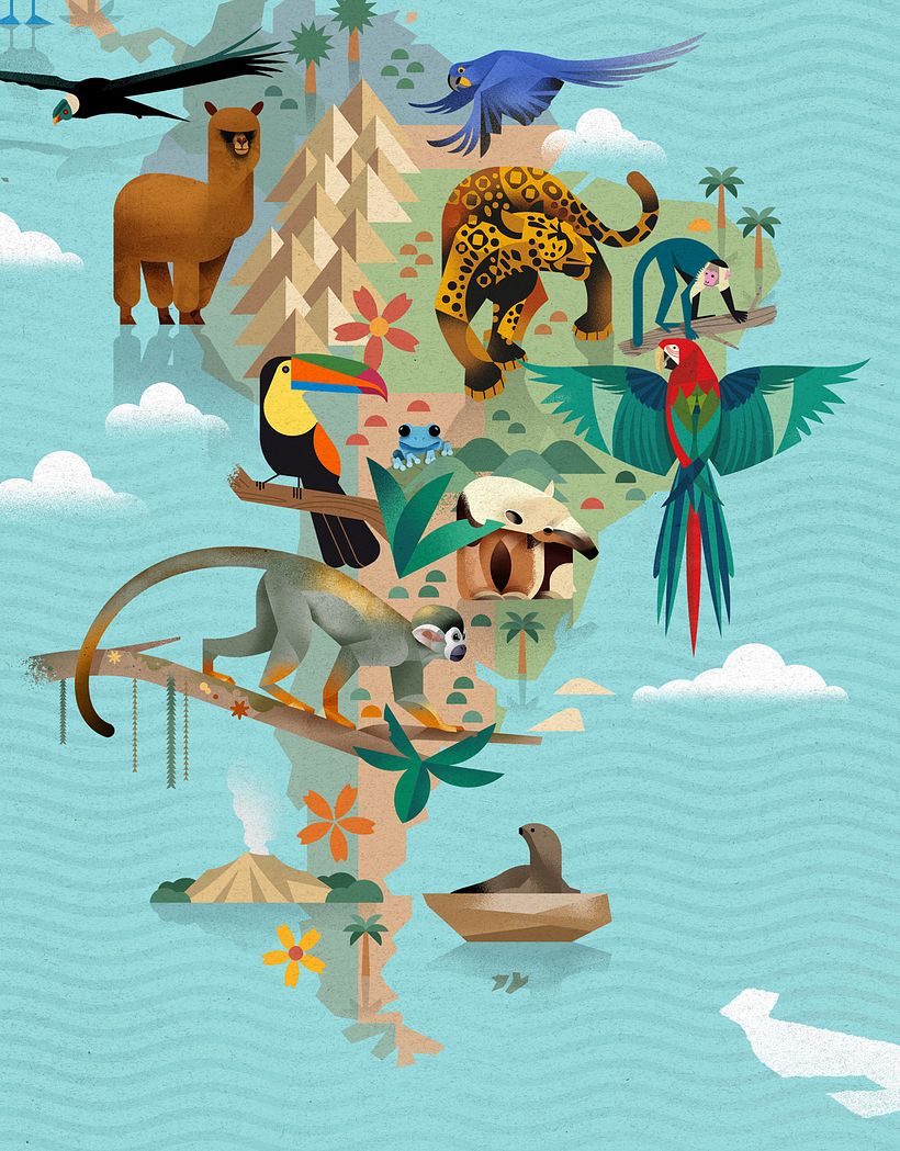 World Map of Animals 2