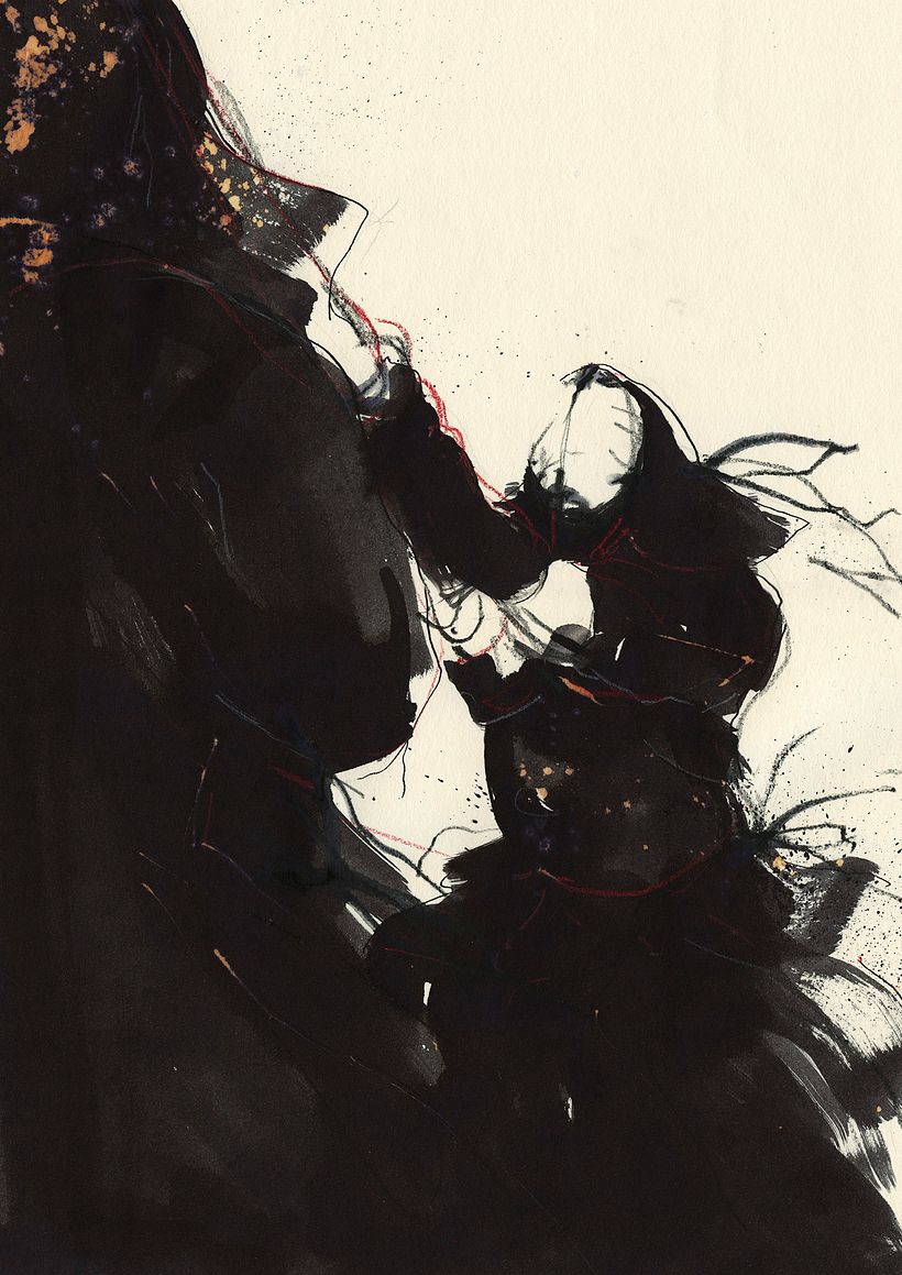 KENDO II - tinta y lápiz conté.