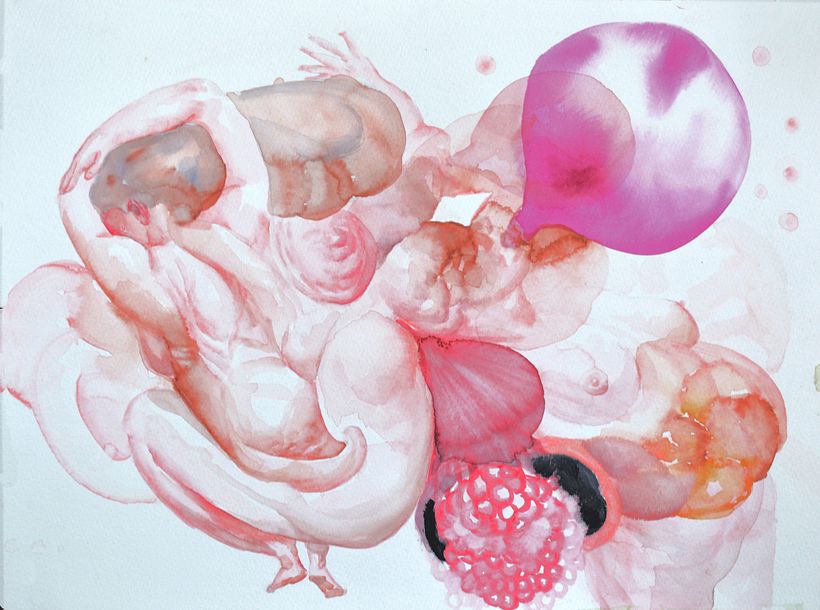 Rosa. Acuarela sobre papel. 40 x 50 cm. 2018