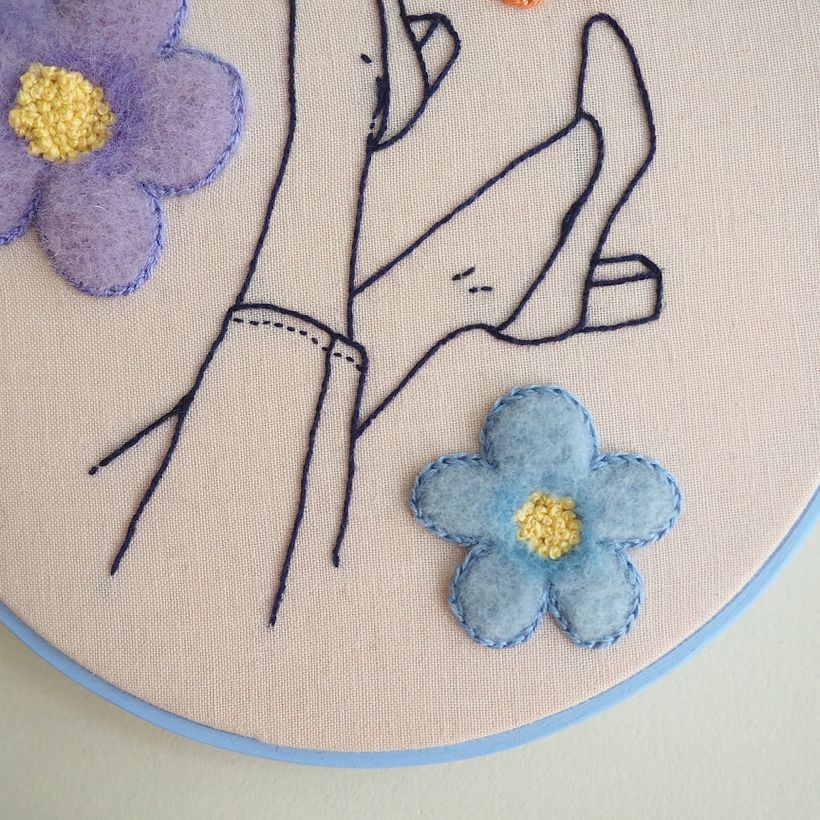 Needle Felted Daisies 6