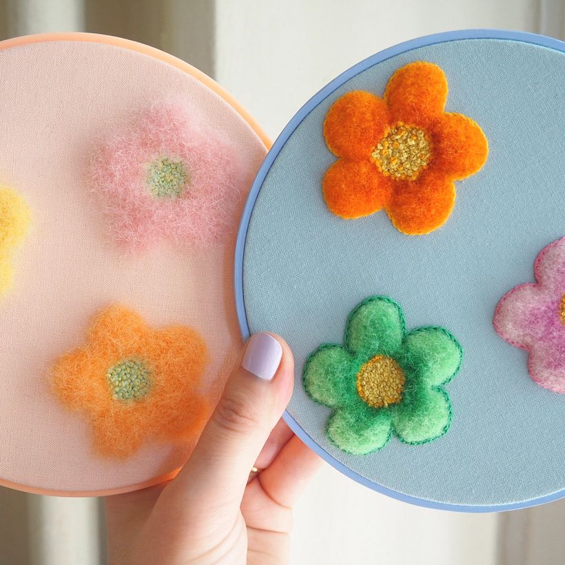 Needle Felted Daisies 8