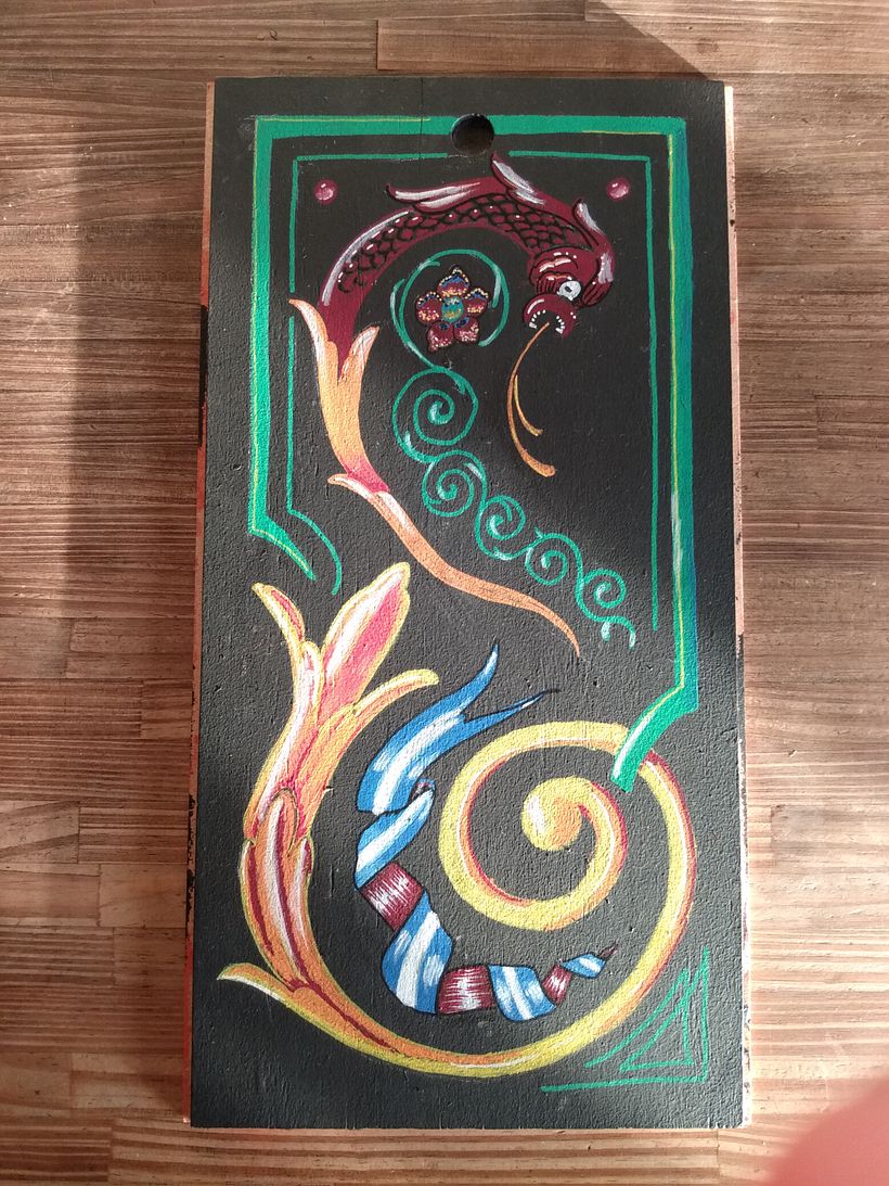 Usé acrilicos y marcadores Posca