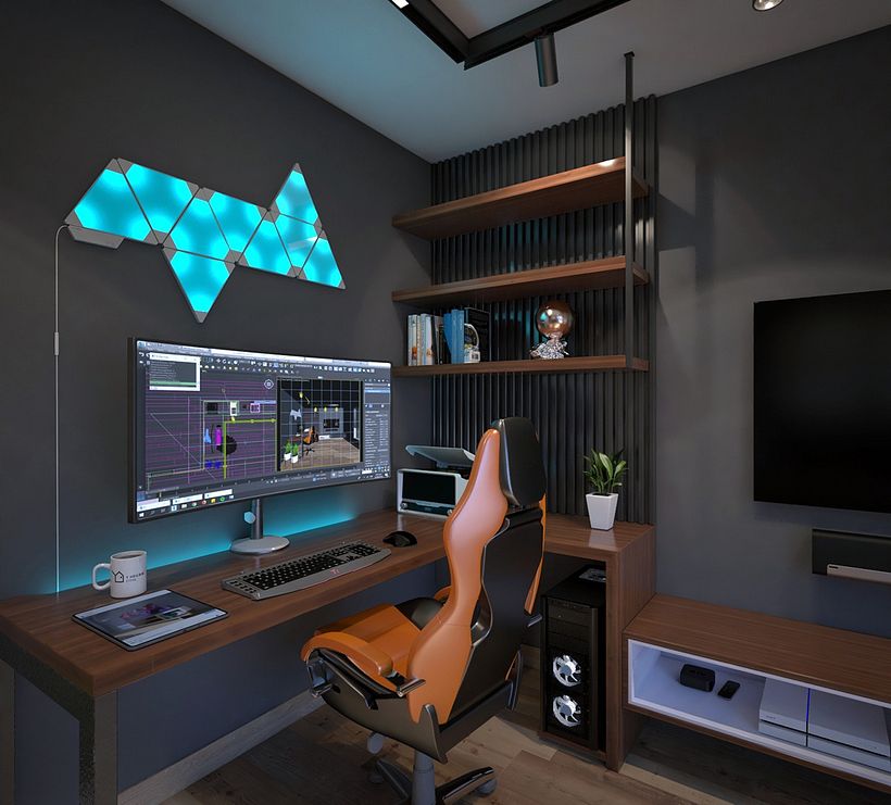 Man Cave - Interior Design - 3D