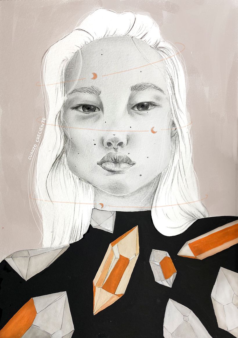Mi Proyecto del curso: Retrato con lápiz, técnicas de color y Photoshop -1